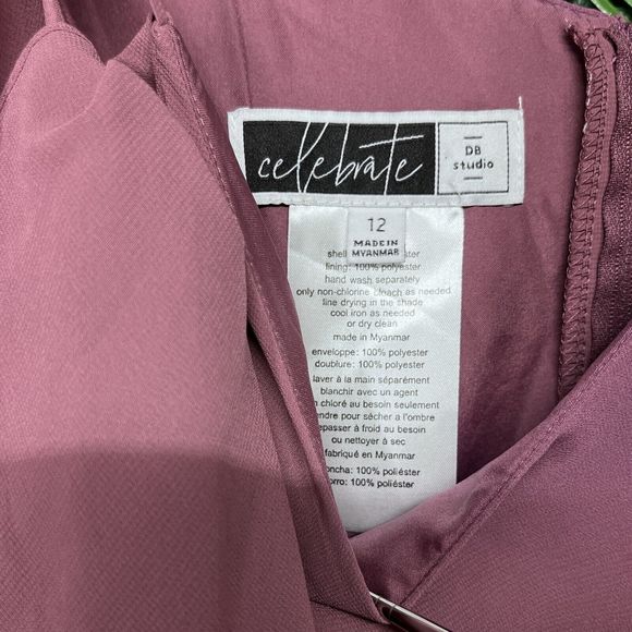 CELEBRATE DB STUDIO Dress Women 12 Pink‎ Flowy Cold Shoulder Evening Gown 2381 - Picture 4 of 10